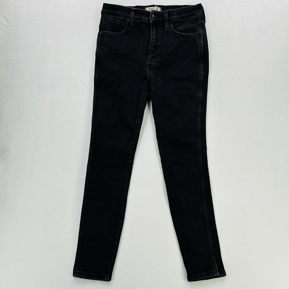 Madewell Jeans Womens 29 Black Charcoal 10" High Rise Skinny Stretch Denim Pants